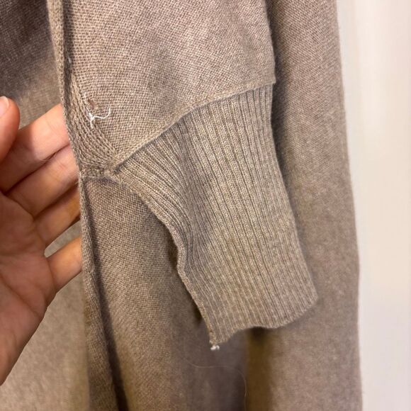 Mersea Light Brown Fringe Bottom Short Sleeve Sweater - Picture 5 of 9